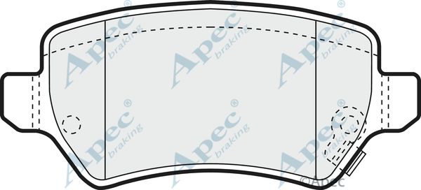 APEC BRAKING Комплект тормозных колодок, дисковый тормоз PAD1286